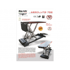BIKE LIFT Elevador de taller para motos ABSOLUTE 756 SPLIT 89010030