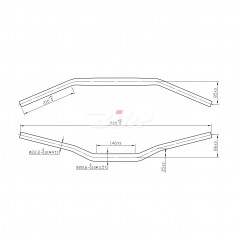 HANDLEBAR, CONICAL, Ø28 6-22MM, UNIVERSAL, MOTORCYCLE
