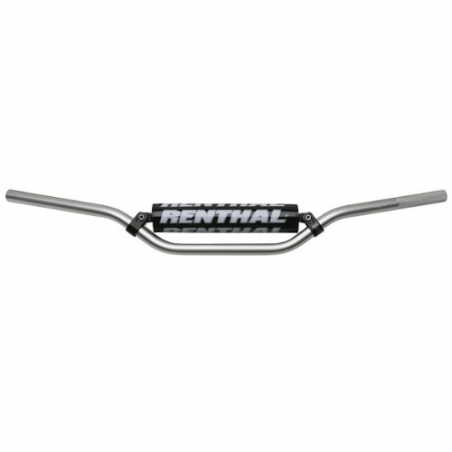 Handlebar motocross CR low silver with black pad 790-02-SI-01-185