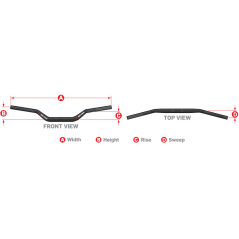 SCAR Middle aluminum handlebar with bar + blood sausage S² 22.2 MM 4010002101VAR