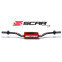 Aluminum handlebar without central bar with blood sausage O² RC Ø28.6 MM