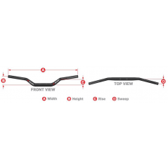SCAR High aluminum handlebar without central bar with blood sausage O² RC 28.6 MM 4010003006VAR