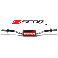 SCAR High aluminum handlebar without central bar with blood sausage O² RC 28.6 MM 4010003006VAR