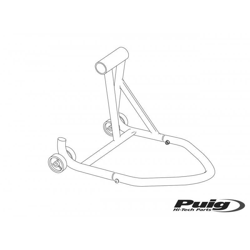 PUIG Caballete trasero basculante monobrazo lado derecho con eje de 53mm 7367