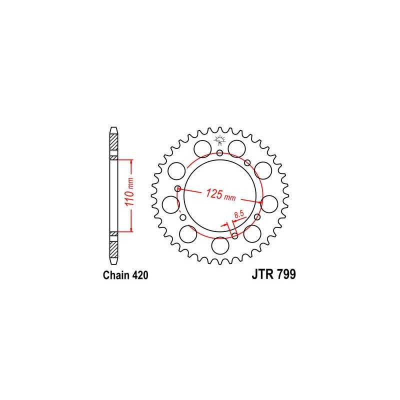 Ring, transmission, rear, steel  JT 799