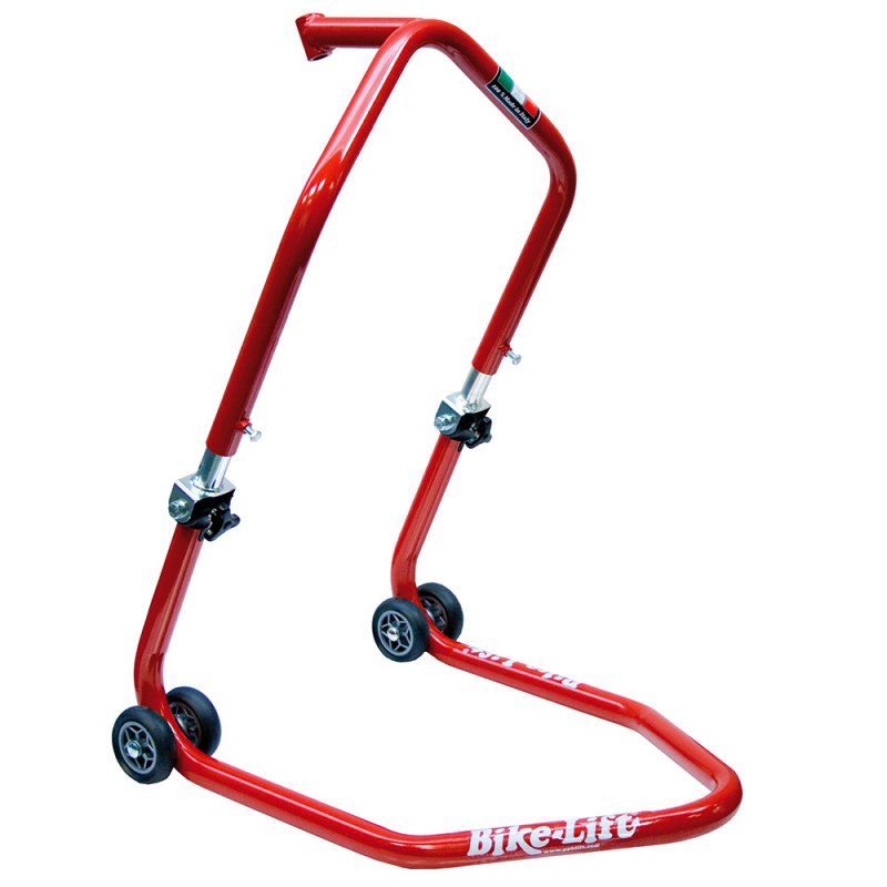 SAWHORSE, FRONT SUPPORT AT CHASSIS TO LET TIRE HANG FREE, BIKE LIFT