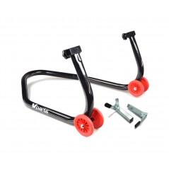 Rear stand with brackets for swingarm spools