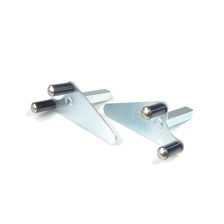 Front stand with pivoting fork brackets