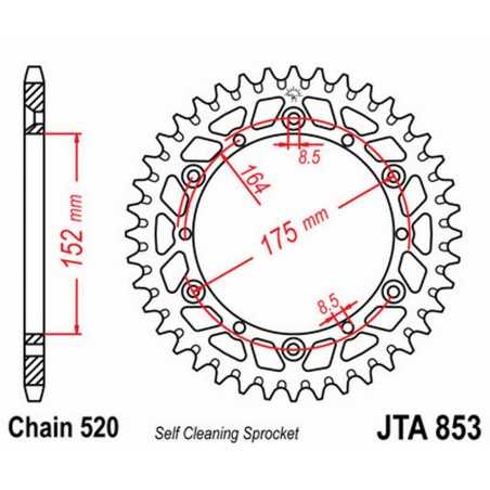 Ring, transmission, rear, aluminum  JT 853
