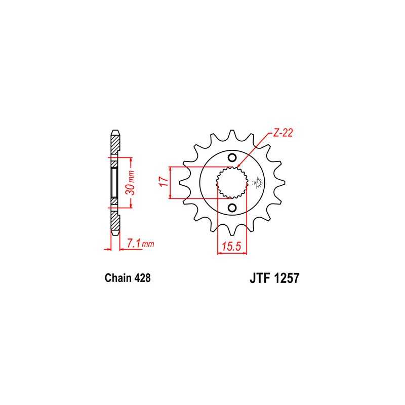 Pinion, attack, transmission front