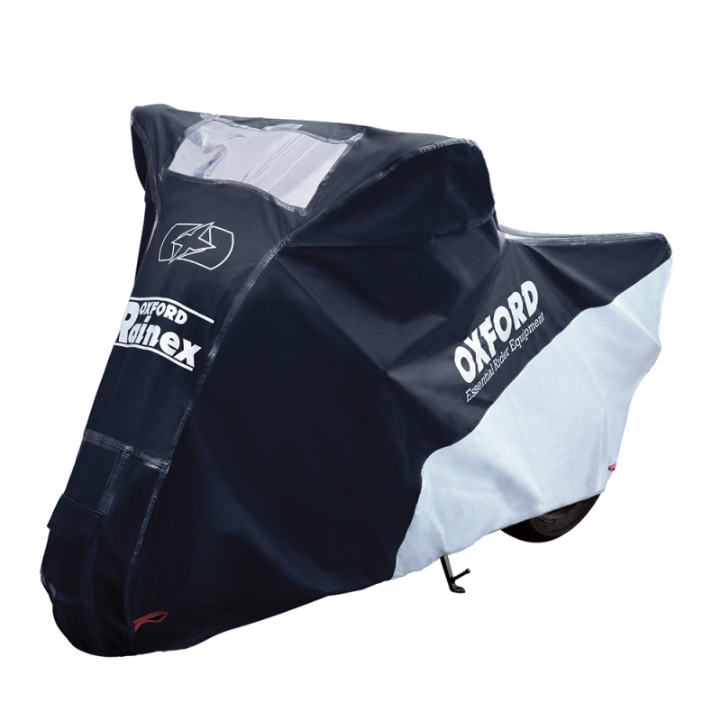 PROTECTION COVER FOR MOTORCYCLES WITH A FRONT POUCH