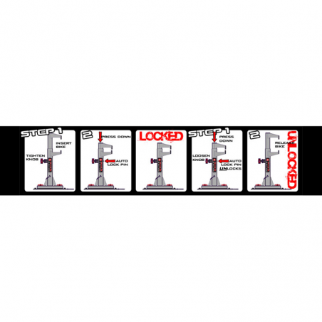 RISK Soporte bloqueo rueda delantera transporte moto Lock and load 58968