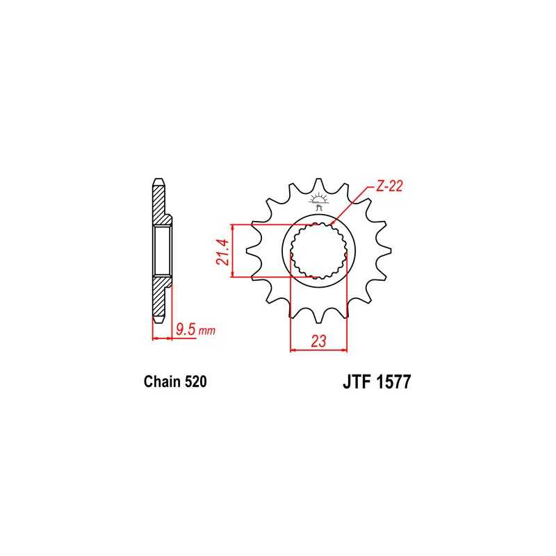 Pinion, attack, transmission front