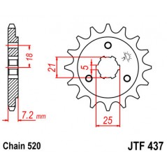 Pinion, attack, transmission front