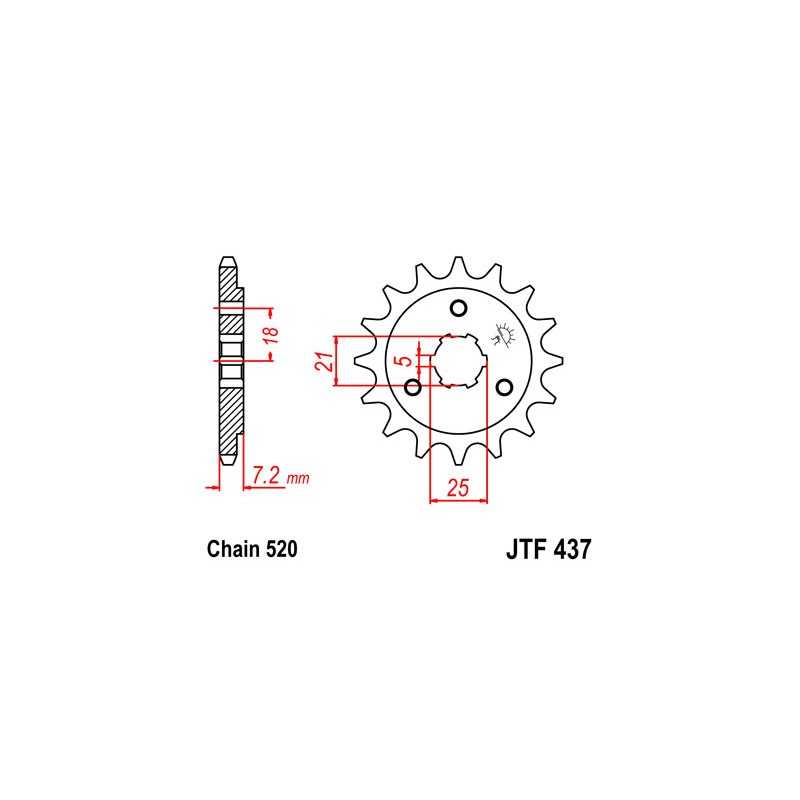 Pinion, attack, transmission front