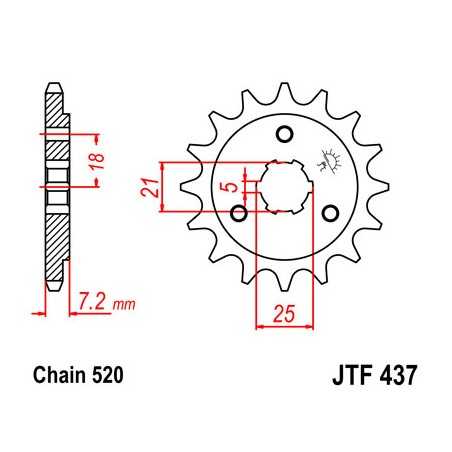 Pinion, attack, transmission front