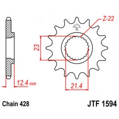 Pinion, attack, transmission front