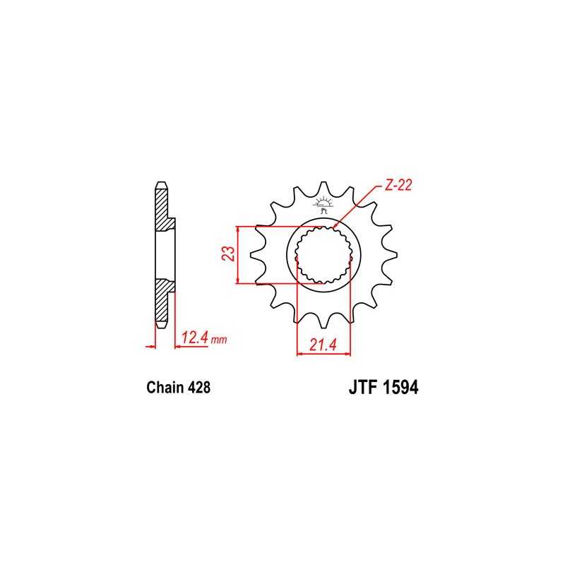 Pinion, attack, transmission front