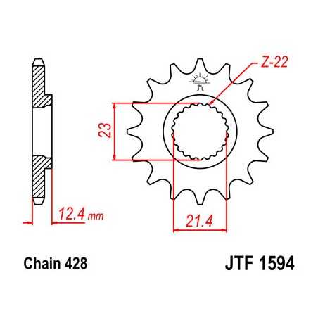 Pinion, attack, transmission front