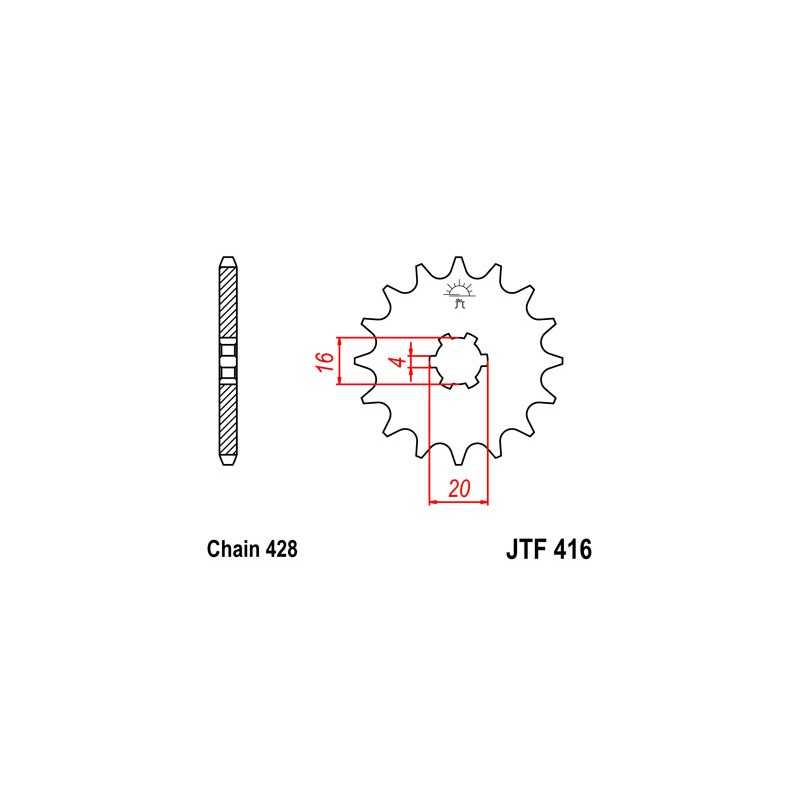 Pinion, attack, transmission front