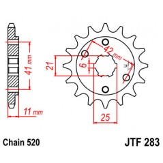 Pinion, attack, transmission front