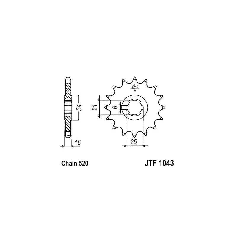 Pinion, attack, transmission front