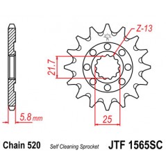 Pinion, attack, transmission front