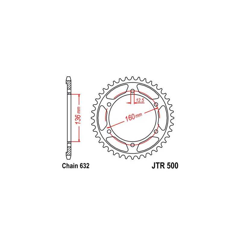Ring, transmission, rear, steel  JT 500