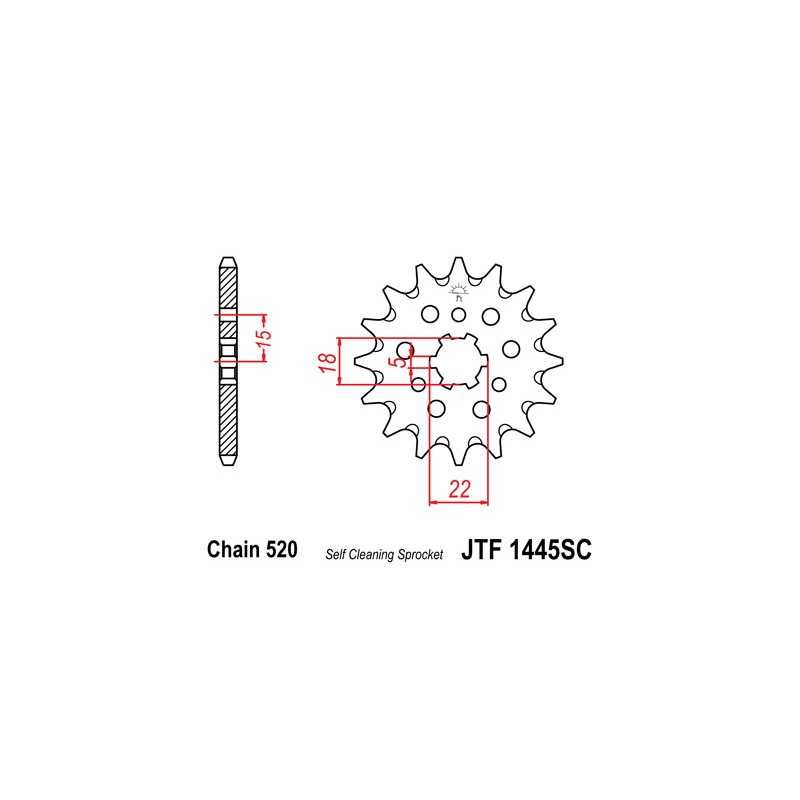 Pinion, attack, transmission front