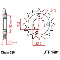 Pinion, attack, transmission front