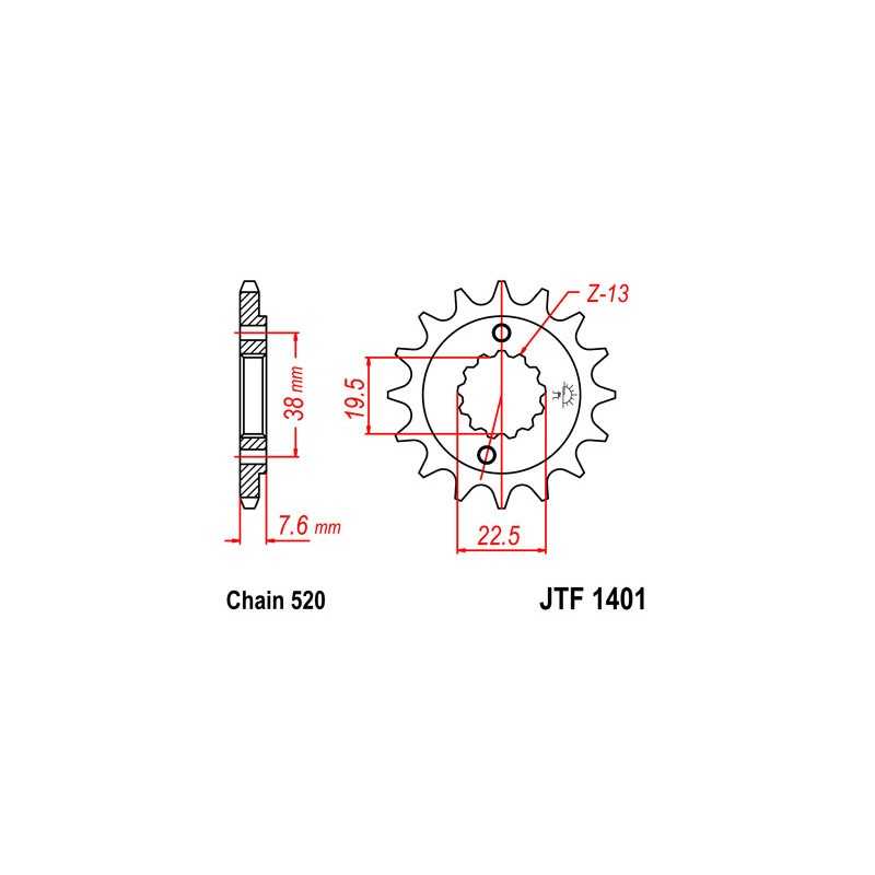 Pinion, attack, transmission front