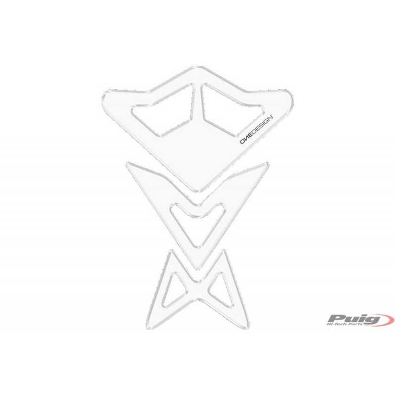 PUIG Protector de depósito adhesivo Sun para [modelo tu moto], negro/transparente 4512