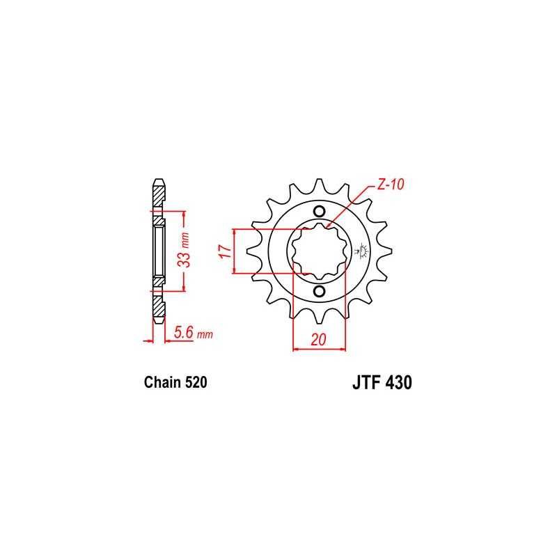 Pinion, attack, transmission front
