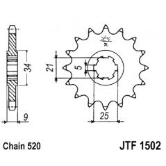 Pinion, attack, transmission front