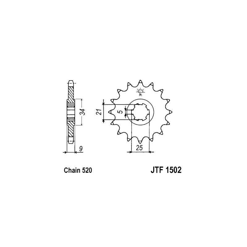 Pinion, attack, transmission front