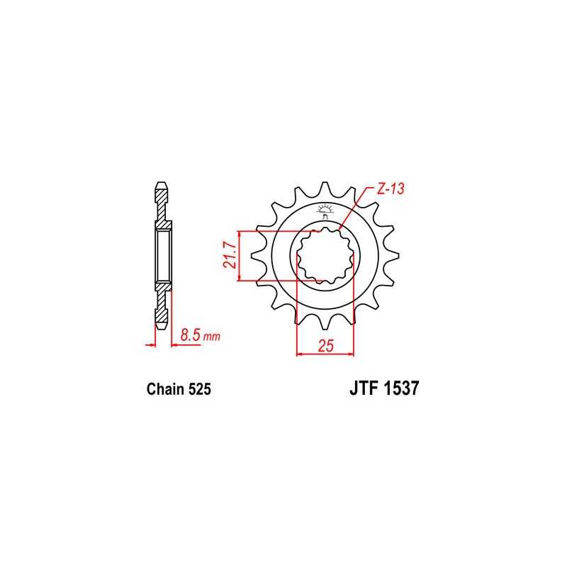 Pinion, attack, transmission front