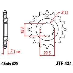 Pinion, attack, transmission front