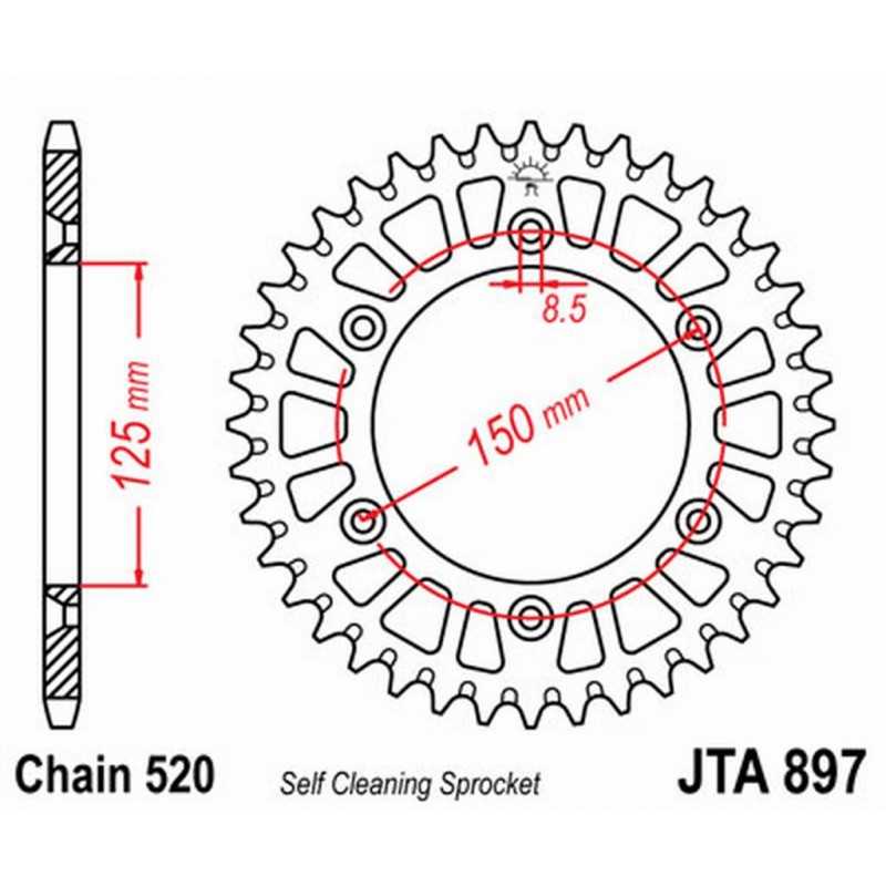 Ring, transmission, rear, aluminum  JT 897