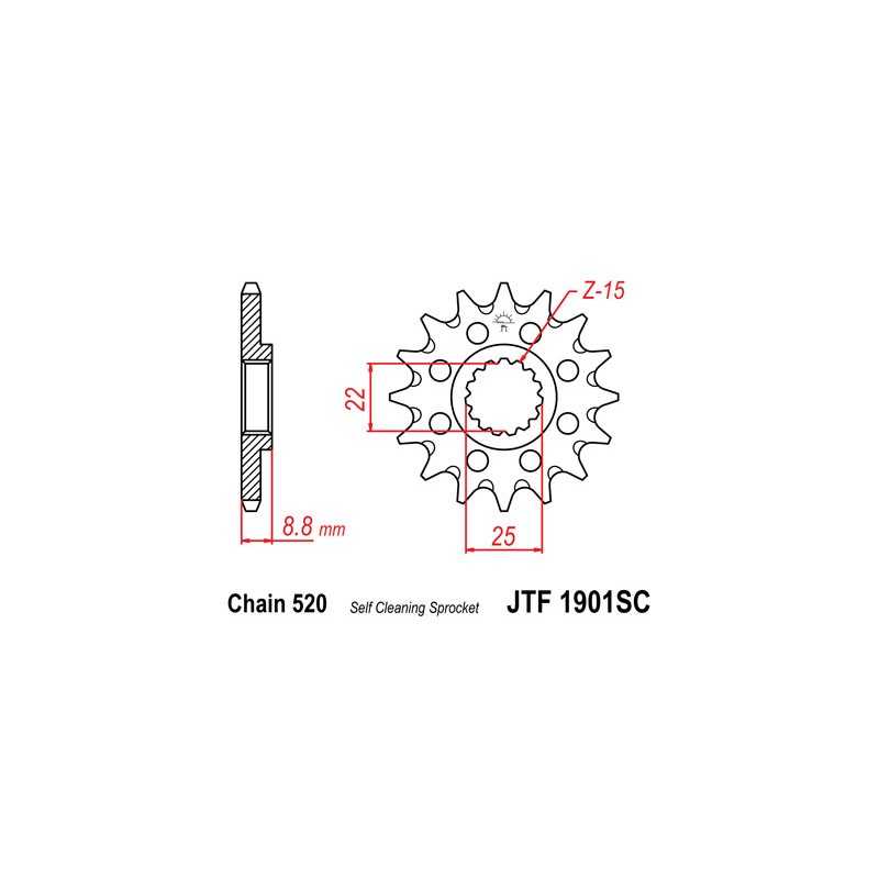 Pinion, attack, transmission front