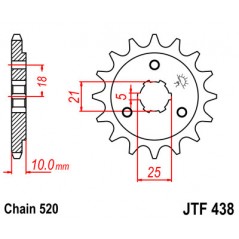 Pinion, attack, transmission front