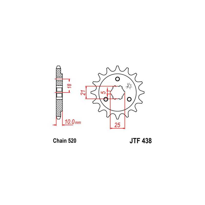 Pinion, attack, transmission front