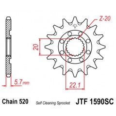 Pinion, attack, transmission front