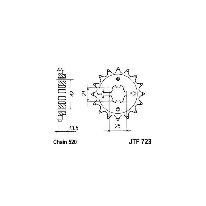 Pinion, attack, transmission front
