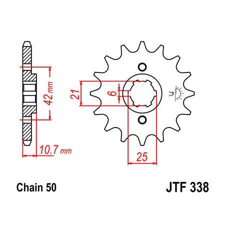Pinion, attack, transmission front