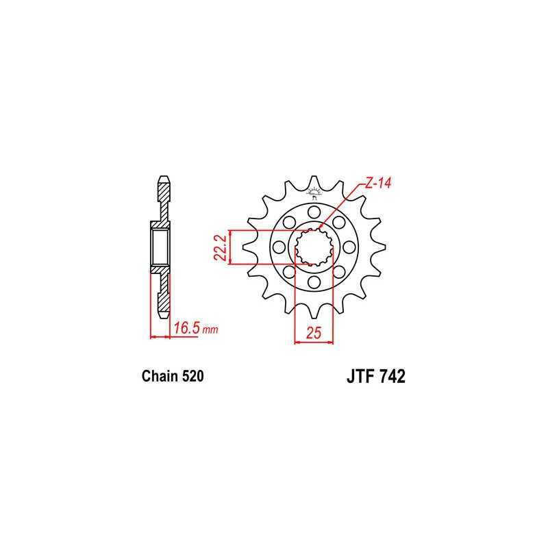Pinion, attack, transmission front