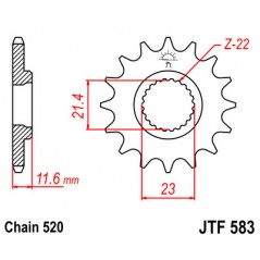 Pinion, attack, transmission front