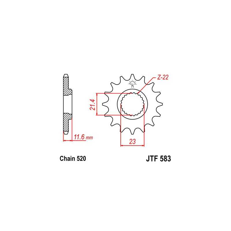 Pinion, attack, transmission front
