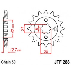 Pinion, attack, transmission front
