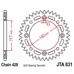 Ring, transmission, rear, aluminum  JT 831