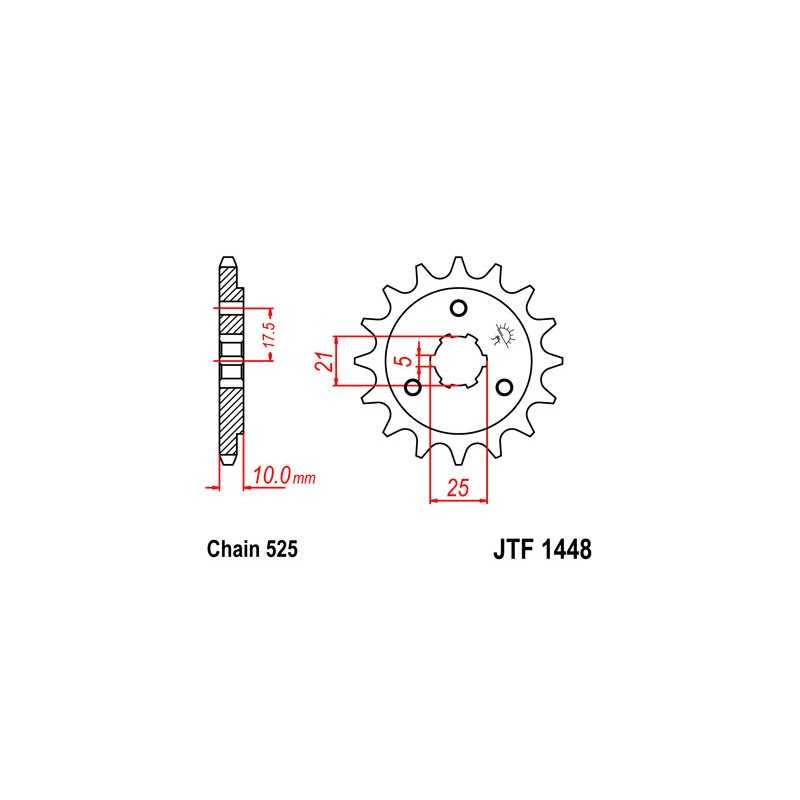 Pinion, attack, transmission front